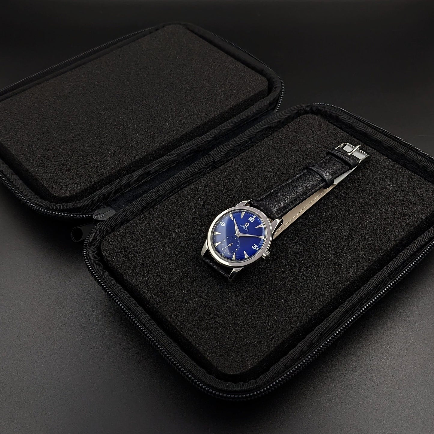 Omega Automatic Bumper / Vintage 1950 / Blue Dial / cal 342/ Ref. 2576-11