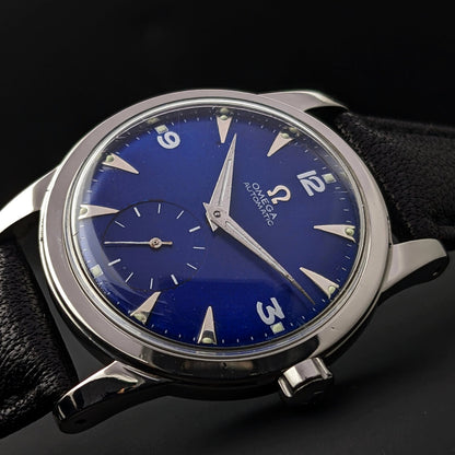 Omega Automatic Bumper / Vintage 1950 / Blue Dial / cal 342/ Ref. 2576-11