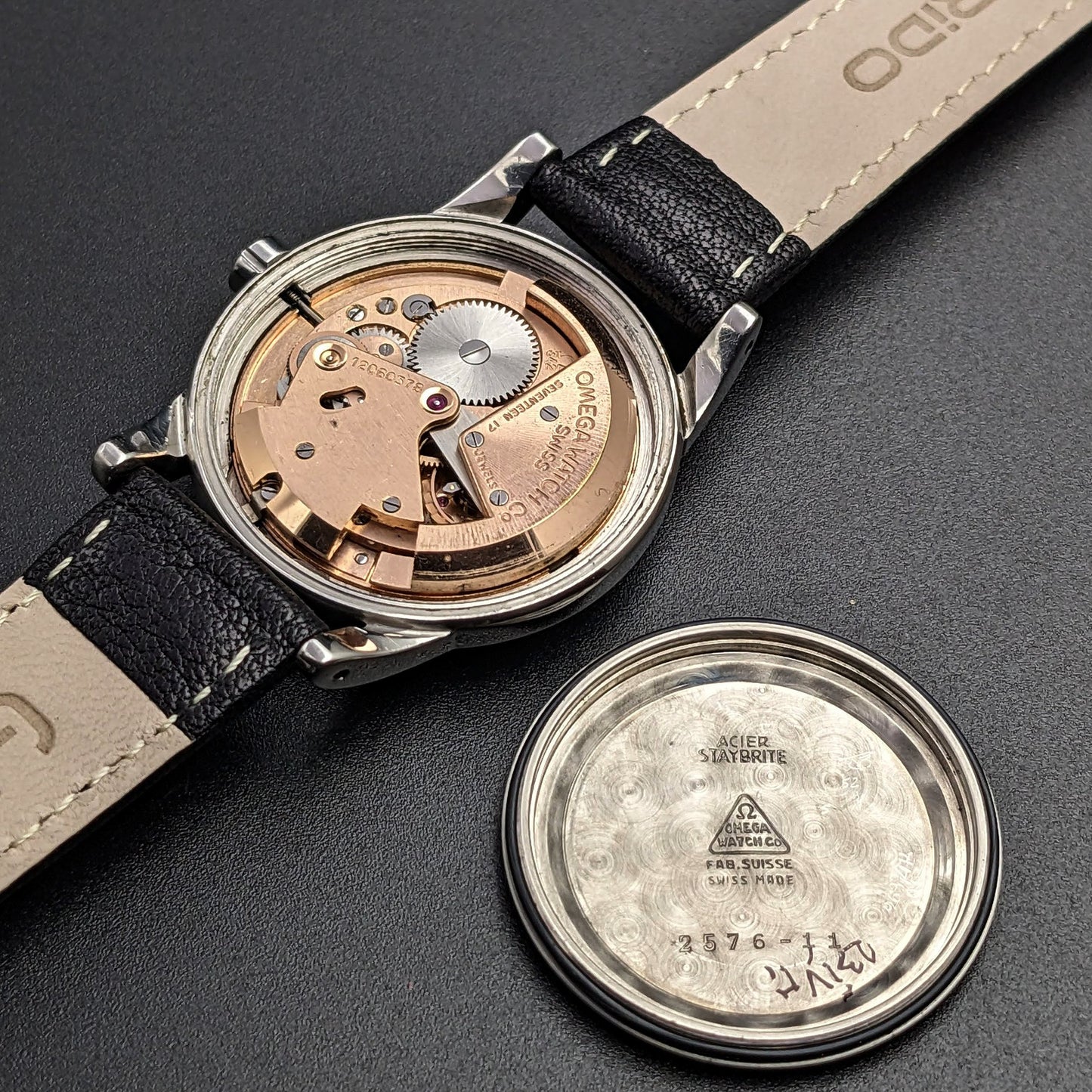 Omega Automatic Bumper / Vintage 1950 / Blue Dial / cal 342/ Ref. 2576-11