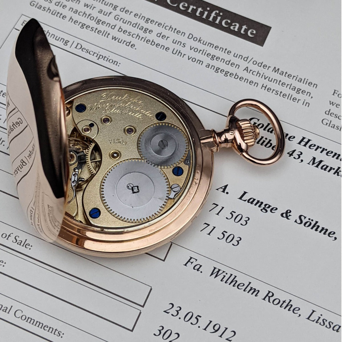 A. Lange & Söhne DUF Savonette Gold Pocket Watch