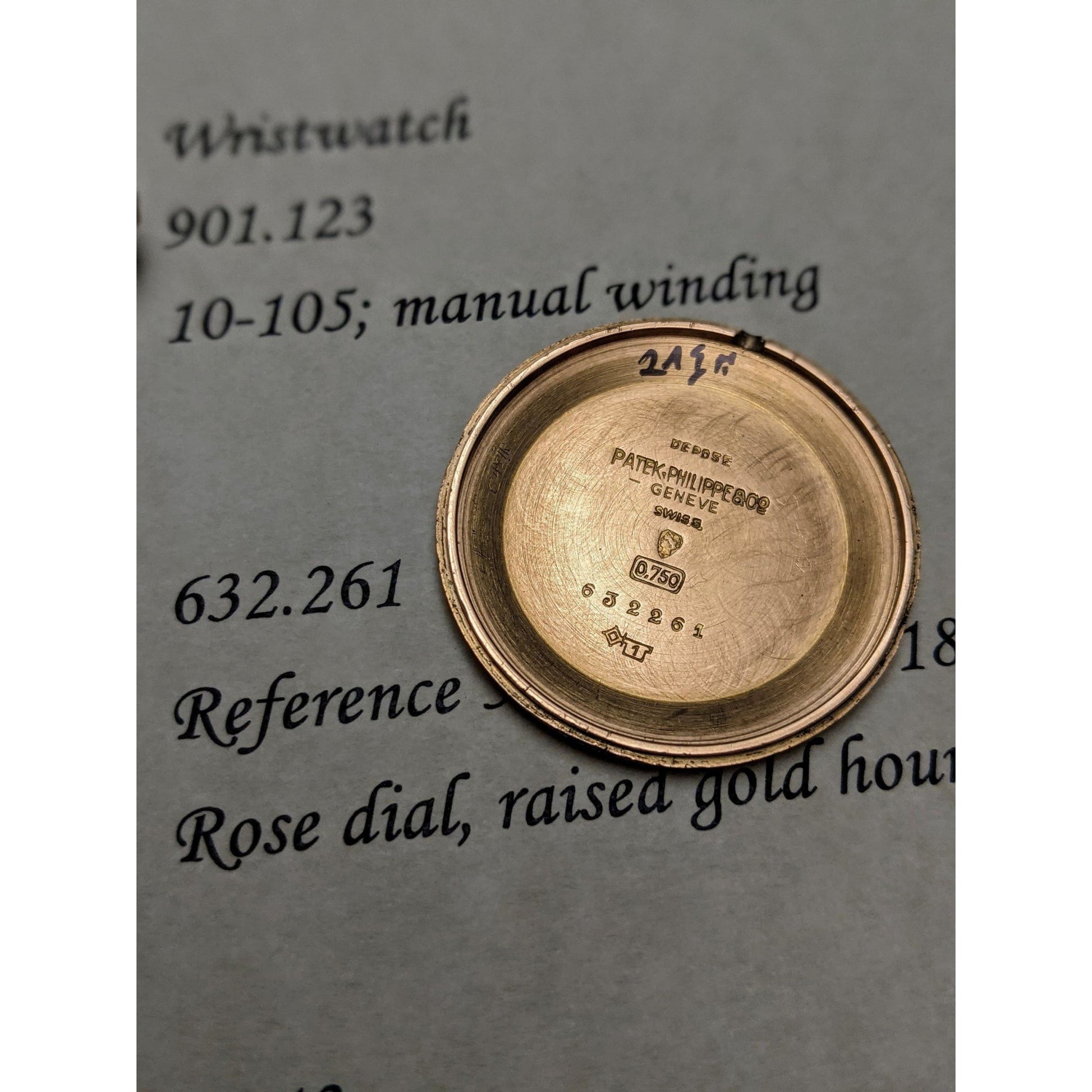 Patek Philippe 590 SPIDER lug 1943 PINK Gold & Pink Dial 1st Series Calatrava Wristwatch / Documents - E-V-W.com