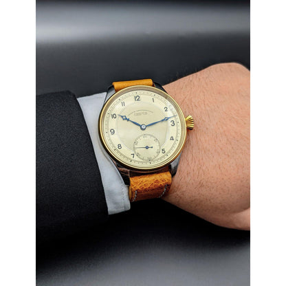 Deutsche Uhren Fabrikation Glashütte "OLIW" Lange Uhr Antique Watch1938 -  Only 6500 pcs was made -Marriage Watch