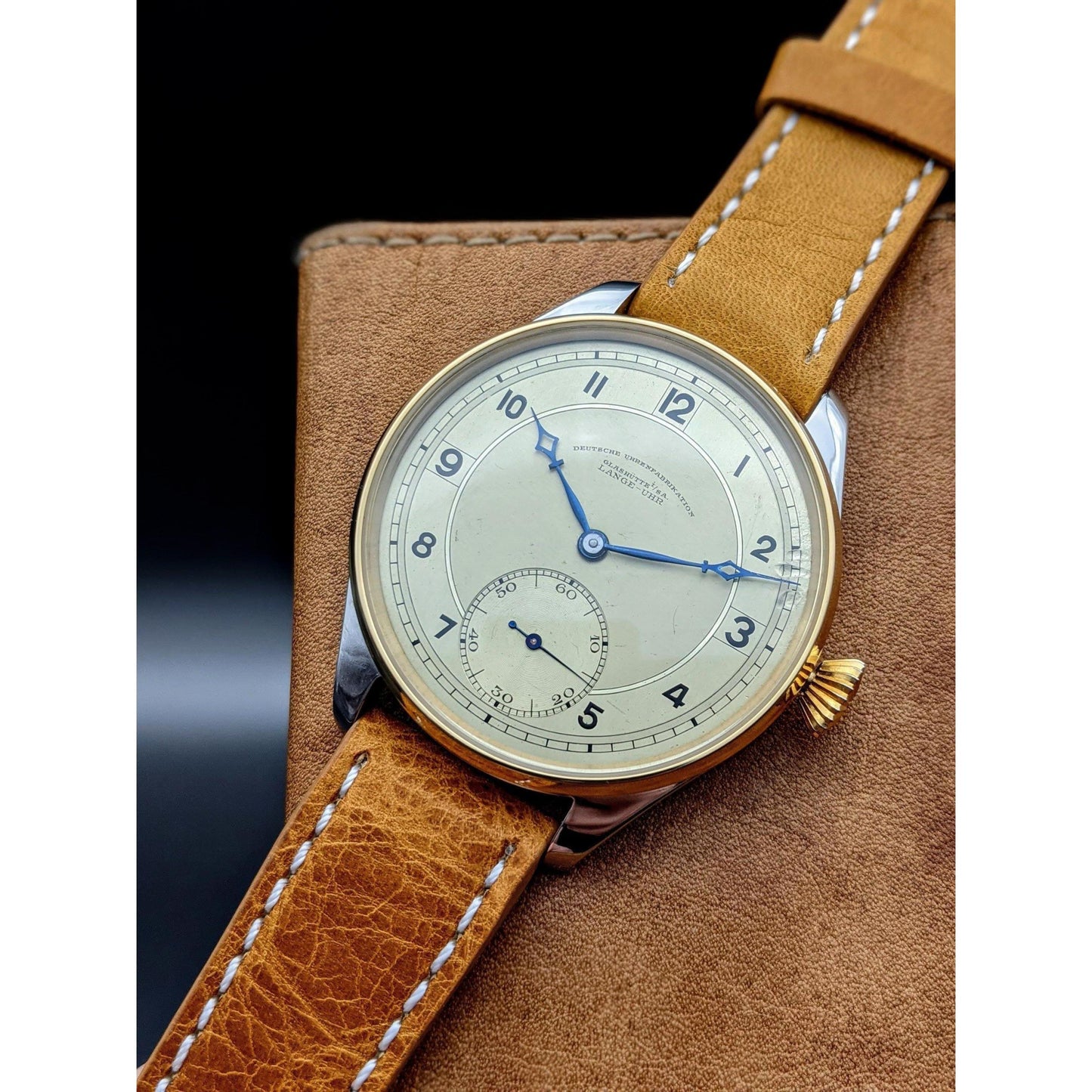 Deutsche Uhren Fabrikation Glashütte "OLIW" Lange Uhr Antique Watch1938 -  Only 6500 pcs was made -Marriage Watch