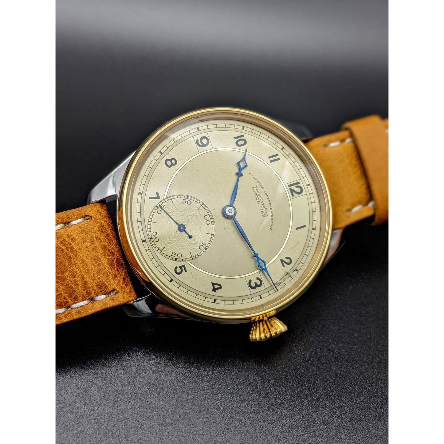 Deutsche Uhren Fabrikation Glashütte "OLIW" Lange Uhr Antique Watch1938 -  Only 6500 pcs was made -Marriage Watch