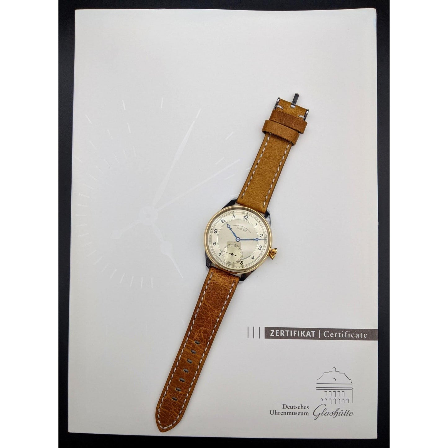 Deutsche Uhren Fabrikation Glashütte "OLIW" Lange Uhr Antique Watch1938 -  Only 6500 pcs was made -Marriage Watch